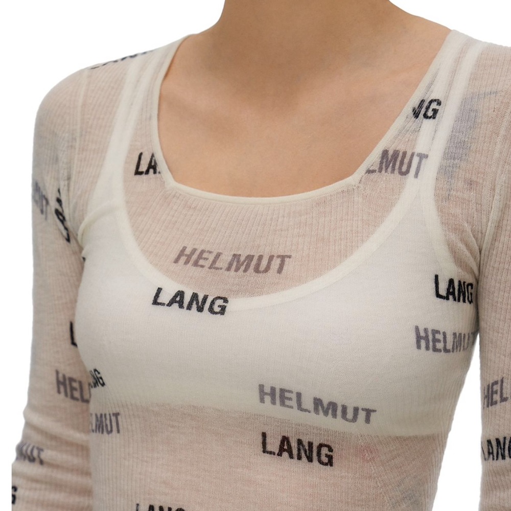 Helmet Lang Ribbed Top - Picture 2 of 7